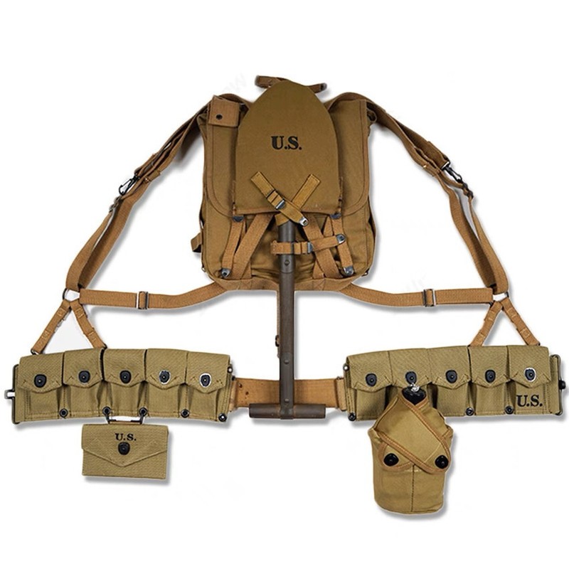 VIETNAM WAR US ARMY WWII FIELD EQUIPMENT M-1970 COMBAT BACKPACK FULL SET