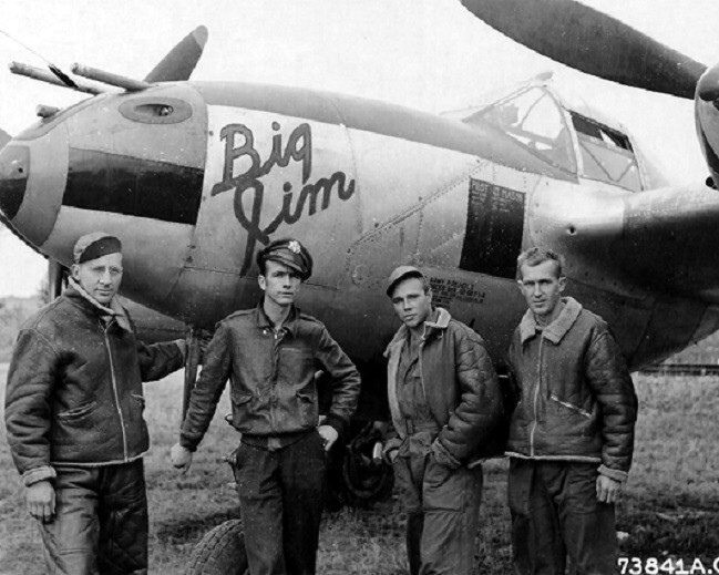 Lockheed P-38 Lightning Pilot Crew Big Jim Nose Art WWII WW2 8×10 Photo 19b