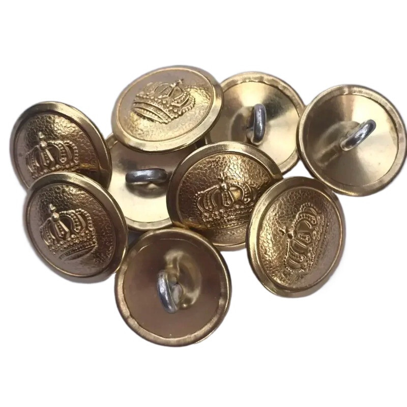 WW1 IMPERIAL GERMAN PRUSSIAN CROWN OFFICER clothing BUTTON GOLD 21MM 12PCS