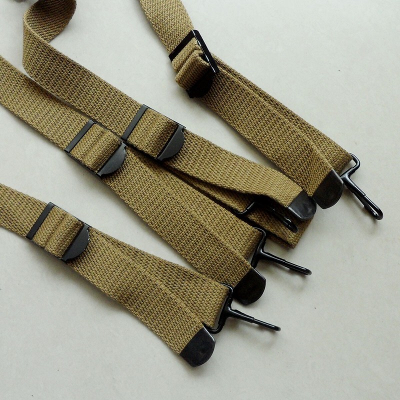 WW2 US M1936 Suspenders Strap U.S. Canvas X Shoulder Strap gallery