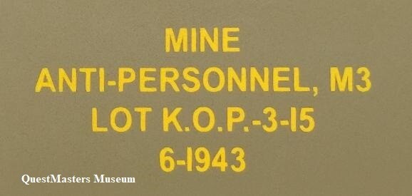 U.S. WWII M3 Anti-Personnel Mine Stencil, - Stencil 033