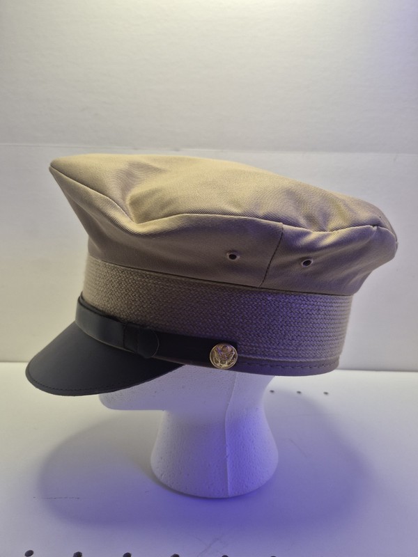 Cockpit USA U.S. WWII Officer Visor Crush Cap Size Medium 7 1/8 US Beautiful gallery