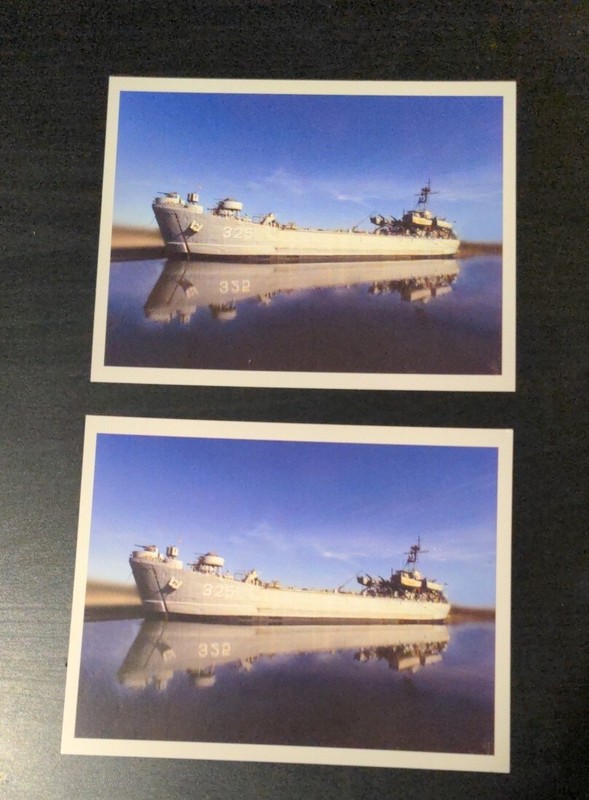 U.S. Navy USS LST 325 Lot Of 2 Photo Postcards WWII