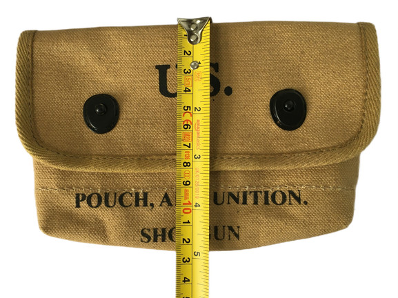 Single U.S Reproduction WWII Shotgun Canvas Ammunition Shell Pouch - KHAKI gallery