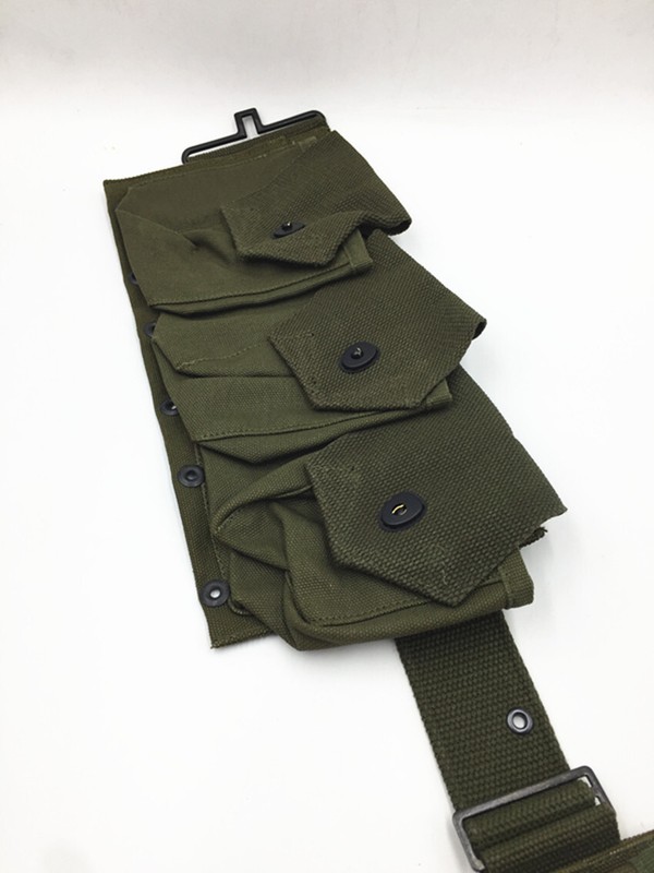 WWII WW2 US ARMY PARATROOPER INFANTRY BAR EQUIPMENT BELT GEAR GREEN gallery
