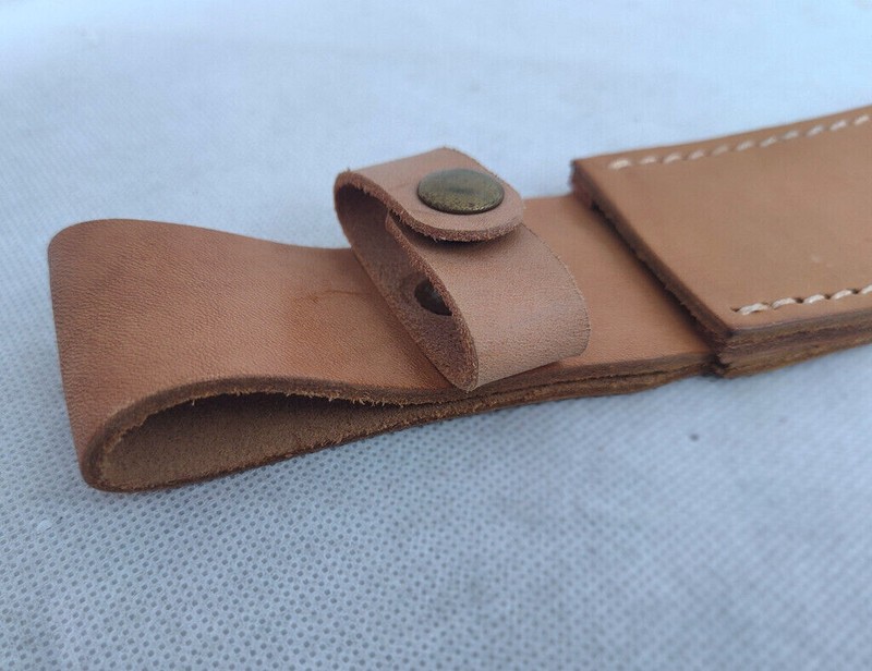 MILITARY NAVY PARRIS SHEATH KNIFE KNIFE GENUINE LEATHER SCABBARD COVER gallery