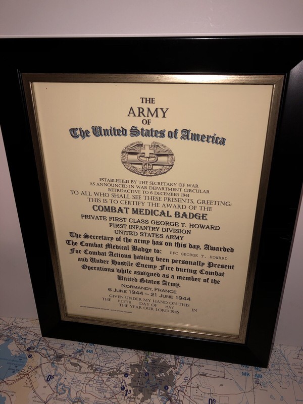 COMBAT MEDICAL BADGE CERTIFICATE / REPLACEMENT (COMMEMORATIVE ISSUE)
