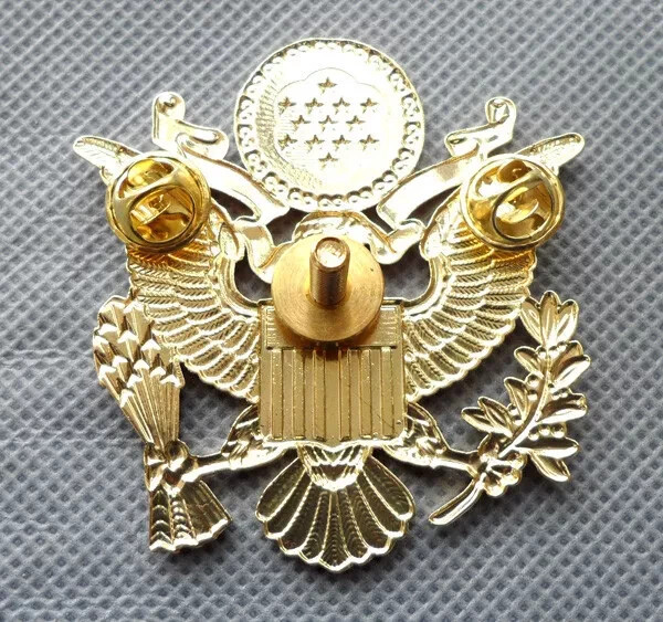 WWII US Army Officer Cap Eagle Badge Insignia gallery