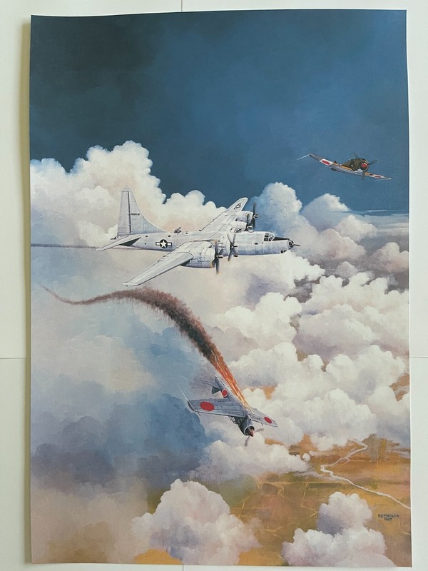 World War 2 Poster American Bomber Plane Art Print Aircraft Poster