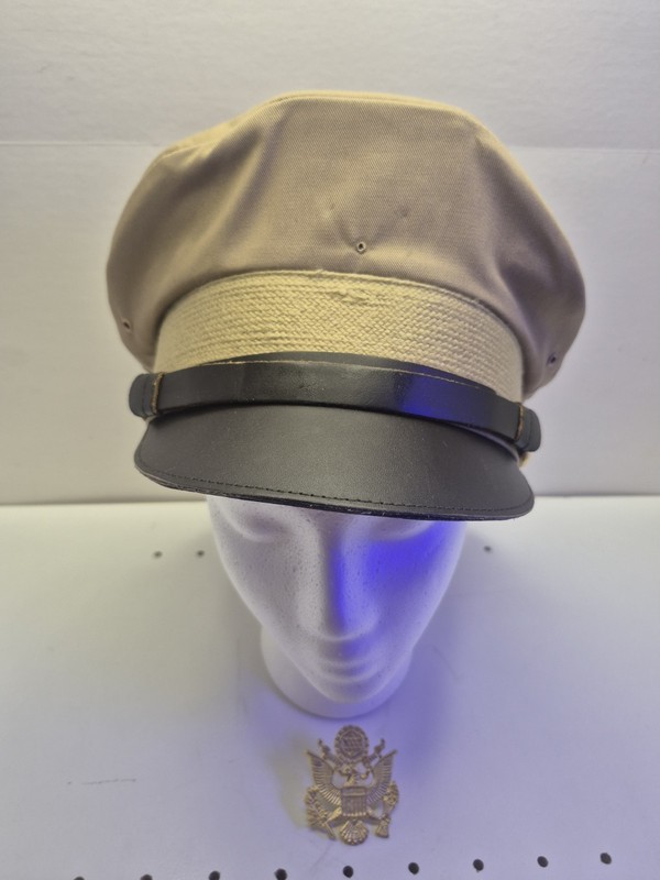 Cockpit USA U.S. WWII Officer Visor Crush Cap Size Medium 7 1/8 US Beautiful