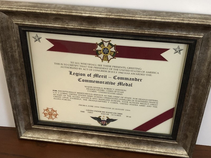LEGION OF MERIT ~ COMMANDER Commemorative Certificate ~ Type 1 w/Free Printing gallery
