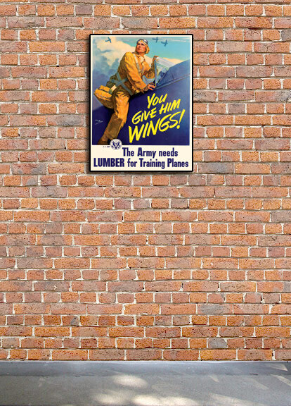 The Army Needs Lumber for Training Planes! 1943 WWII Army War Poster - 24x32 gallery