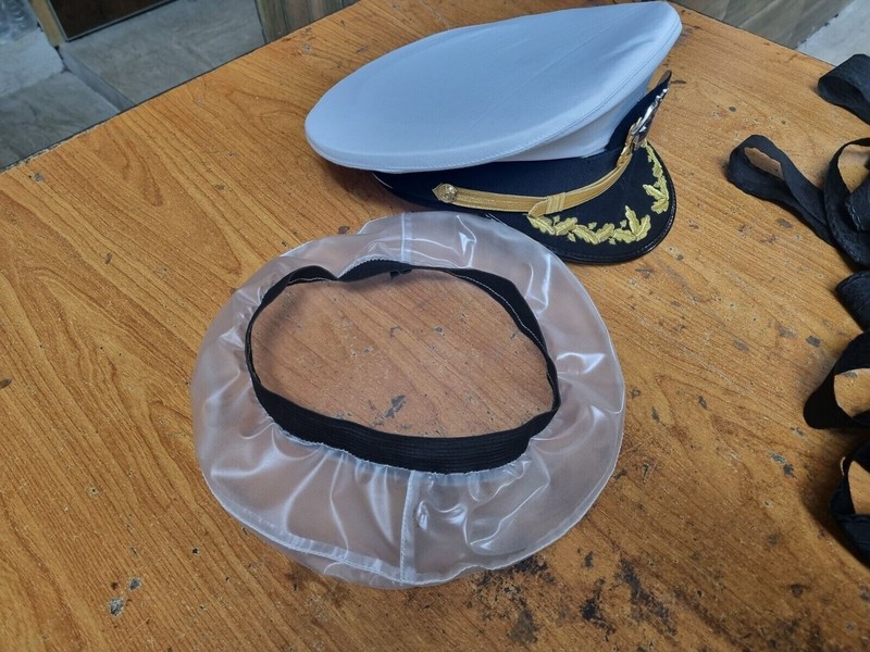 Us Navy Officer Cap, US Navy Commander captain Rank Cap with waterproof cover