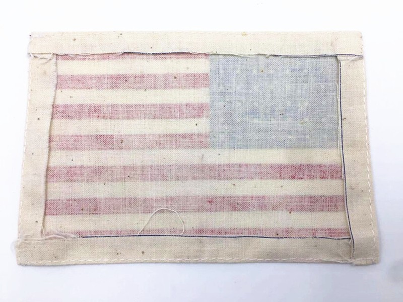 WW2 US ARMY AIRBORNE/PARATROOPER 48 STAR AMERICAN FLAG EARLY STAGE ARM BAND gallery