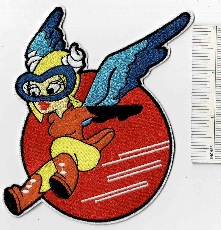 Repro Large WW2 Fifinella Iron-On Embroidered Patch 318th AAFFTD USAAF WASP
