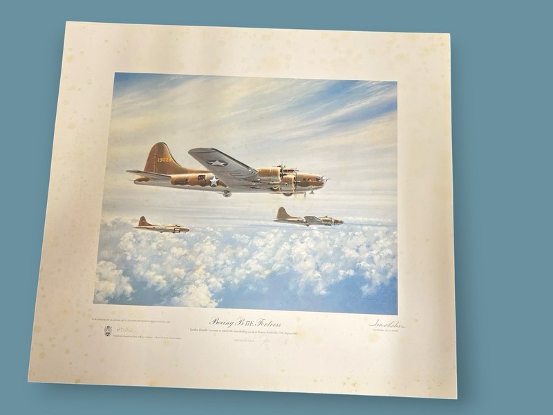 James Doolittle Ira Eaker Signed WWII Aviation Print Set COA B25 B17 RAF MUSEUM gallery