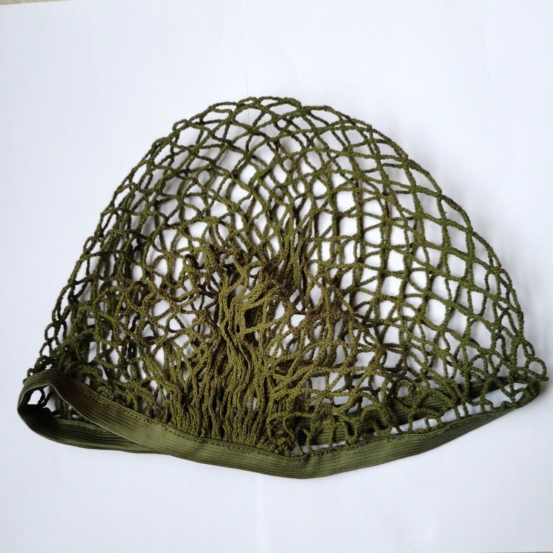 WWII US Army M1 Helmet Cover Cotton Camouflage Net Green gallery