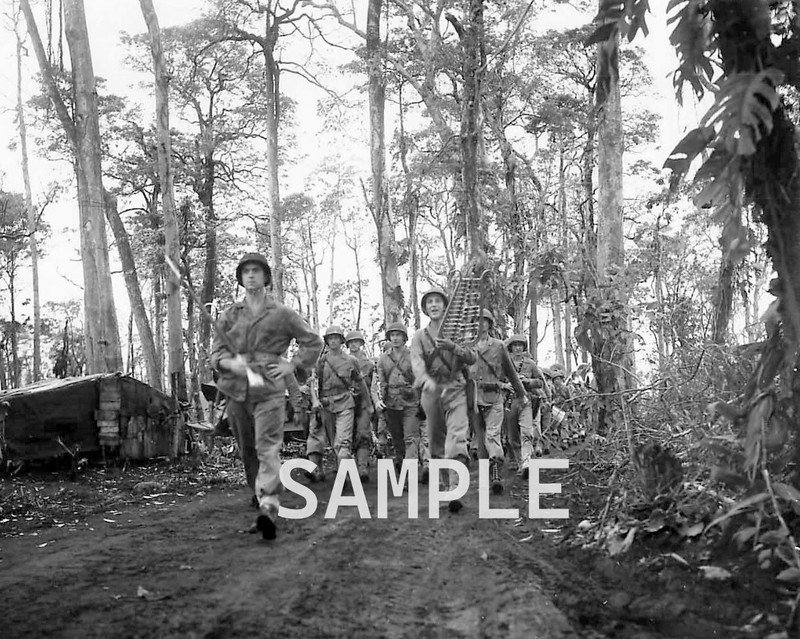 Marine Division band salutes comrades Cape Gloucester WWII WW2 8×10 Photo 99c