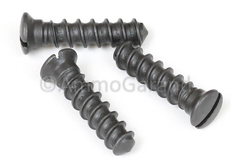 3x Short Butt Plate Stock Screws for M1 Garand 1903 New Buttplate Screw Grey