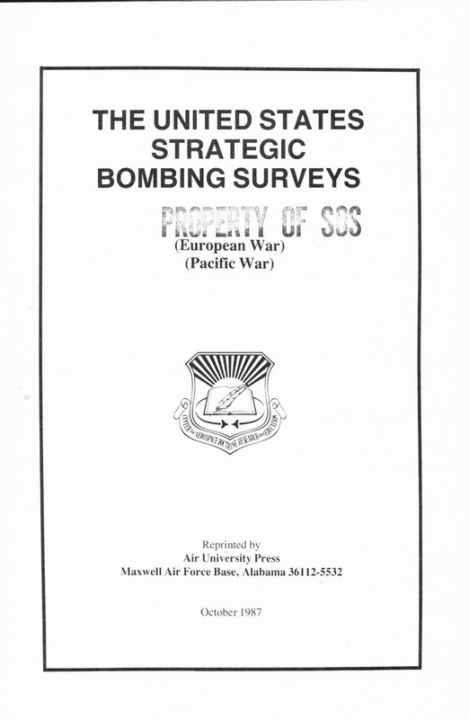THE UNITED STATES STRATEGIC BOMBING SURVEYS (European War) (Pacific War); WWII gallery