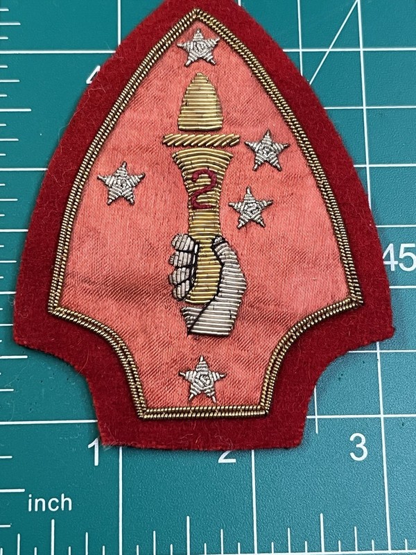 WWII Repro 2nd Marine Division Bullion Blazer Fantasy Patch