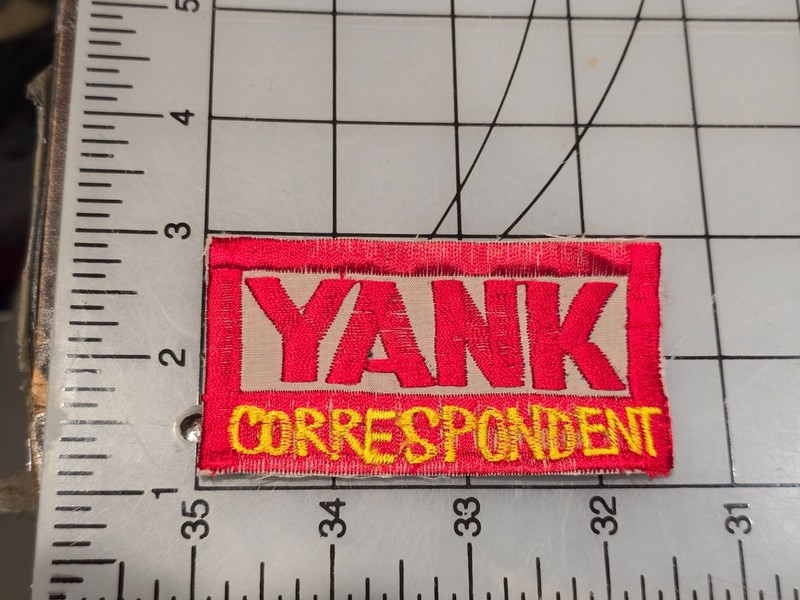 Reproduction WW2 US Army YANK Magazine Correspondent Patch 4406 gallery