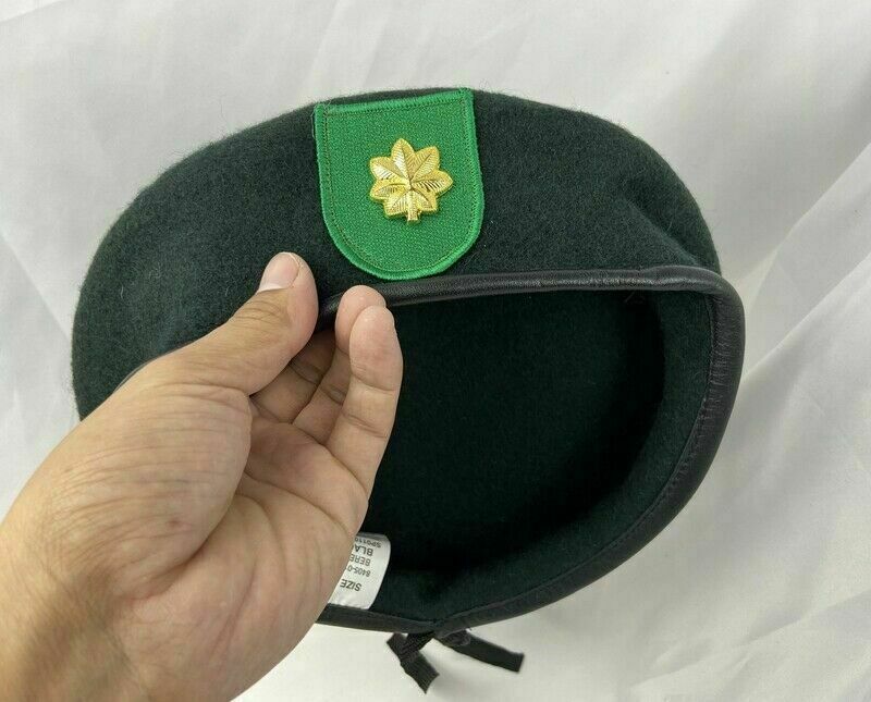 7-1/2 US ARMY 9TH SPECIAL FORCES GROUP BLACKISH GREEN COLOUR Major BERET CAP HAT