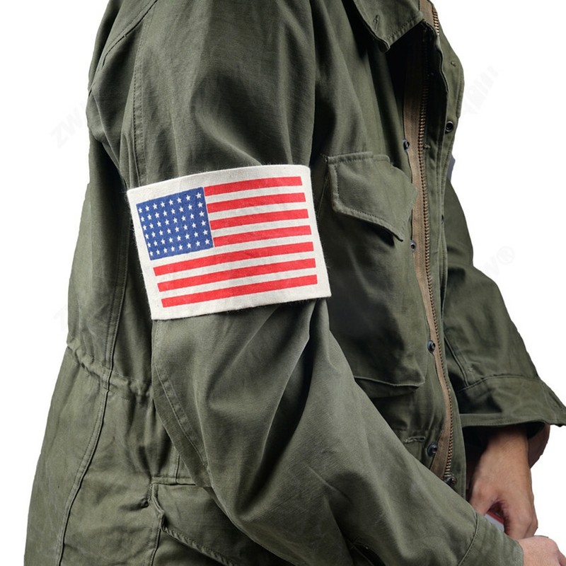 WW2 US ARMY AIRBORNE/PARATROOPER 48 STAR AMERICAN FLAG ARM BAND gallery