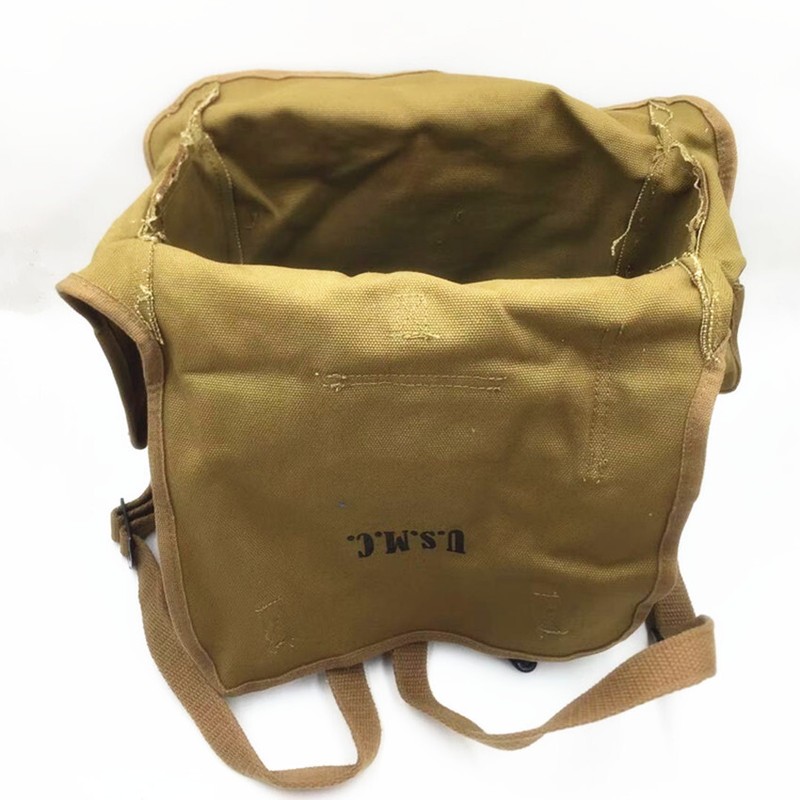 WW2 US ARMY USMC M1941 PACK COMBINATION US ARMY BELT UA X-STRAPS WITH T-SPADE gallery