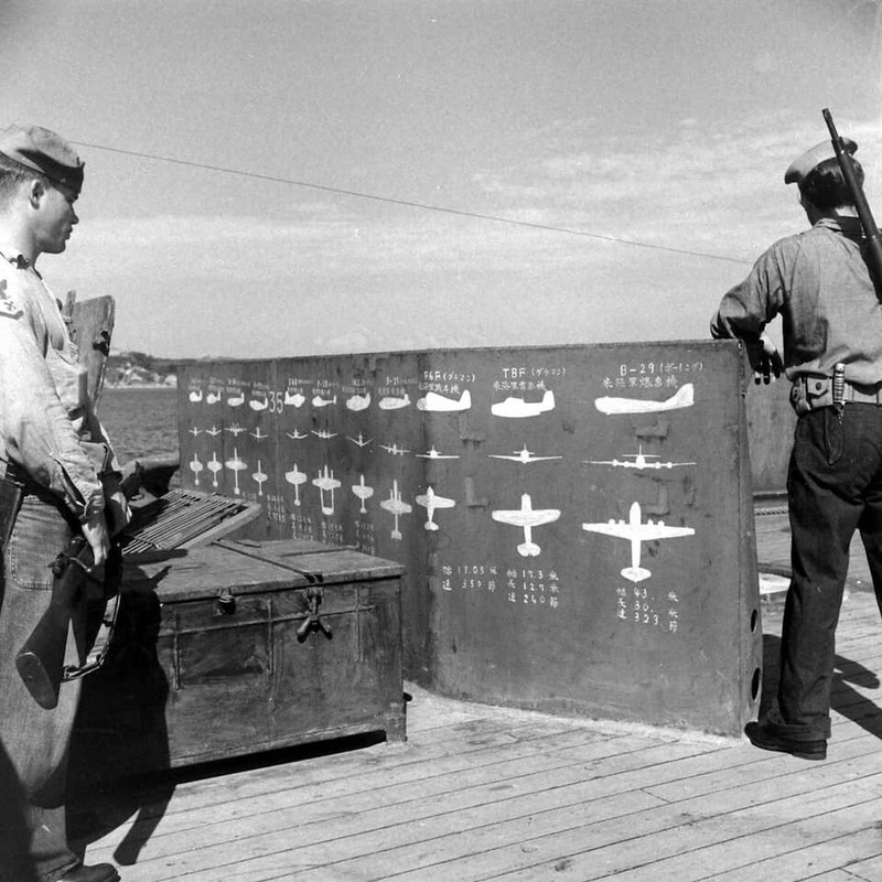 WW2 WWII Photo IJN Battleship Nagato Aircraft ID Silhouettes World War Two 7246