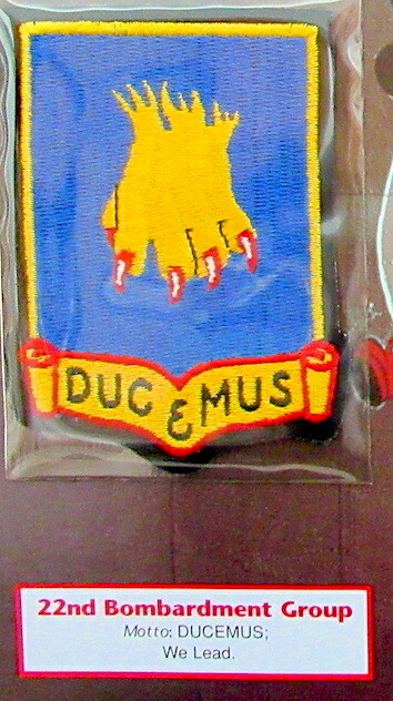 22nd BOMBARDMENT GROUP Willabee & Ward WWII AIR WAR PATCH ~ Ducemus ~ We Lead