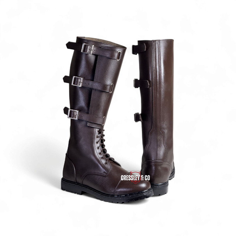 US M40 CAVALRY 3 BUCKLE OFFICER RIDING BOOTS WITH RUBBER SOLE – Made to Size gallery