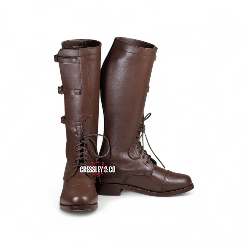 WW2 US M40 CAVALRY 3 BUCKLE OFFICER RIDING BOOTS REPRO – Made to Size gallery