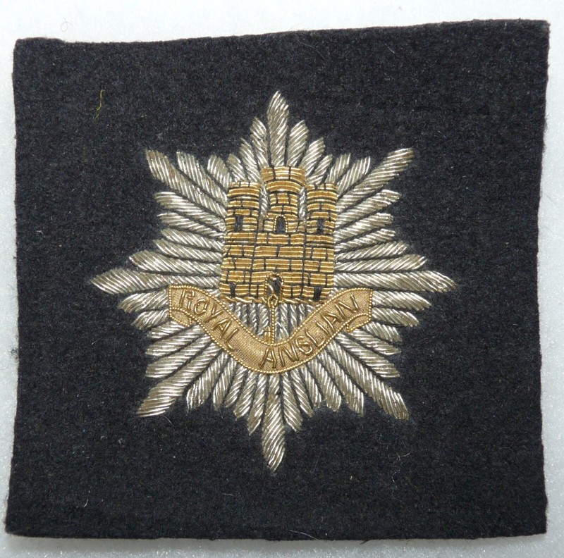 WW2 British Army Royal Anglian Regiment Bullion Embroidered Blazer Badge