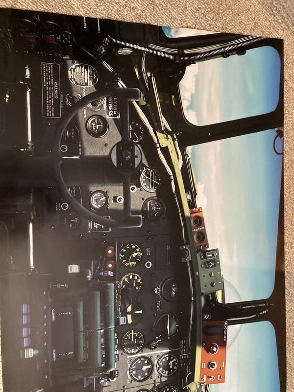 B-17 B17 WWII Aircraft Instrument Panel w/Gauges 6 Foot Lifesize Poster gallery