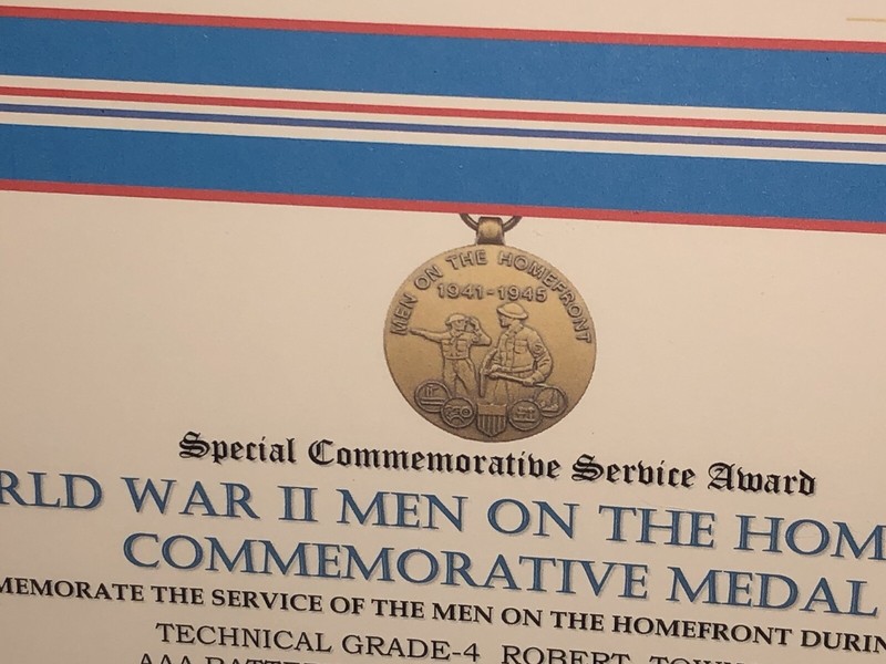 SCSA - WW2 MEN ON THE HOMEFRONT COMMEMORATIVE MEDAL CERTIFICATE ~ Type 1 gallery