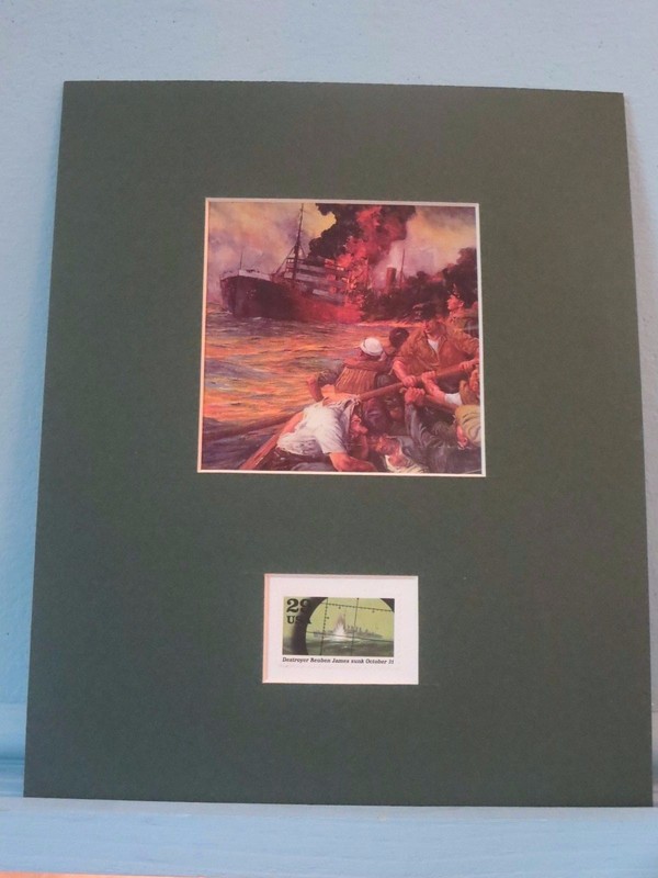 The Battle for the Atlantic and the stamp for the destroyer Reuben James