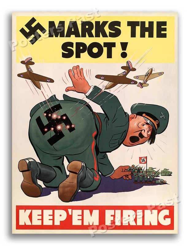 1942 WW2 “Keep ‘Em Firing” WWII War Poster – 24×32