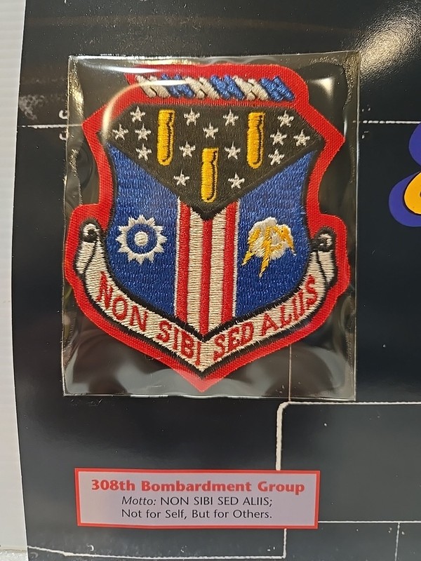 WWII Emblems Of Air War Patch 308th Bombardment Group "Sack Time" W&W gallery