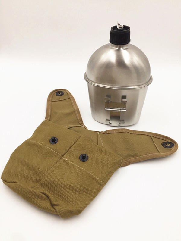 WW2 US ARMY MILITARY USMC CANTEEN 2ND PATTERN WITH COVER OUTDOOR KETTLE gallery