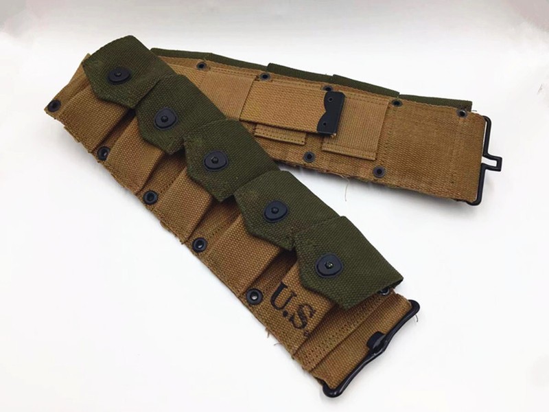 WW2 US ARMY M-1923 CARTRIDGE SOLDIER MILITARY EQUIPMENT 10 POUCH BELT gallery