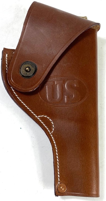 WWII US ARMY S&W VICTORY .38 PISTOL BELT HOLSTER-BROWN