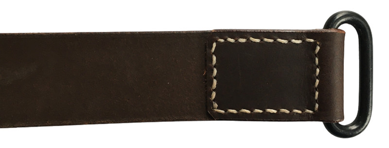 WWII M1907 Leather Sling Oil Pull-Up Drum Dyed Leather-DARK BROWN gallery