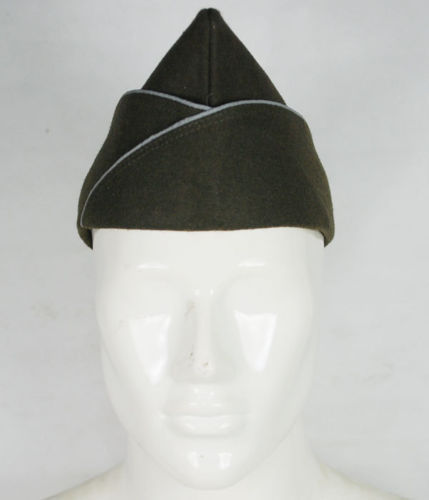 US WWII WW2 US AIRBORNE PARATROOPER GREEN WOOL GARRISON MILITARY CAP HAT XL gallery