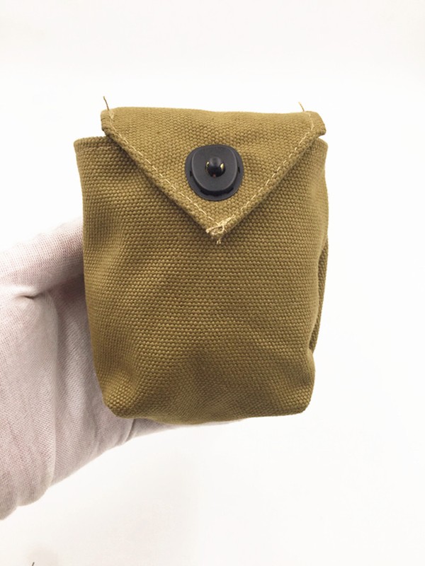 WW2 WWII US Army M1 RIGGER POUCH Garand Ammo Bag Mag Pouch Canvas KHAKI