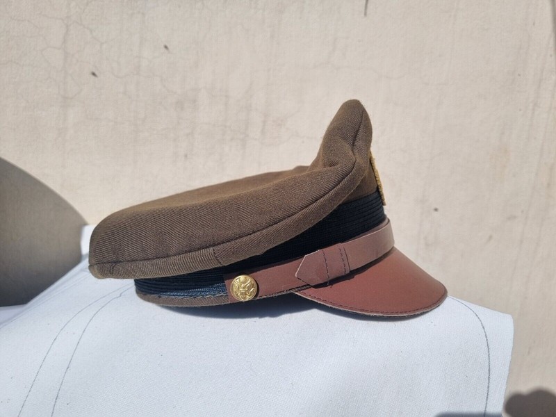 U.S. WWII Officer Visor Crusher Cap: Winter (OD Green)- All Size gallery