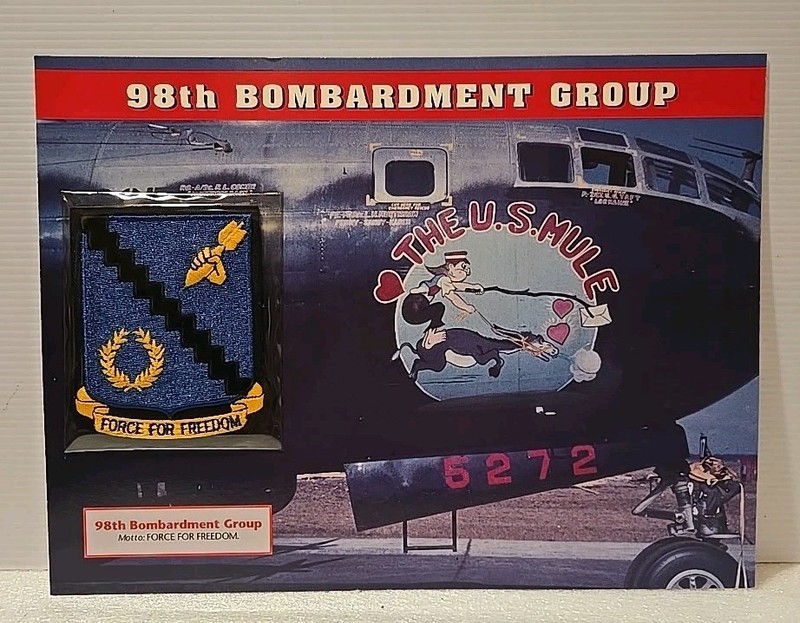 WWII Emblems Of Air War Patch 98th Bombardment Group  “Force For Freedom”