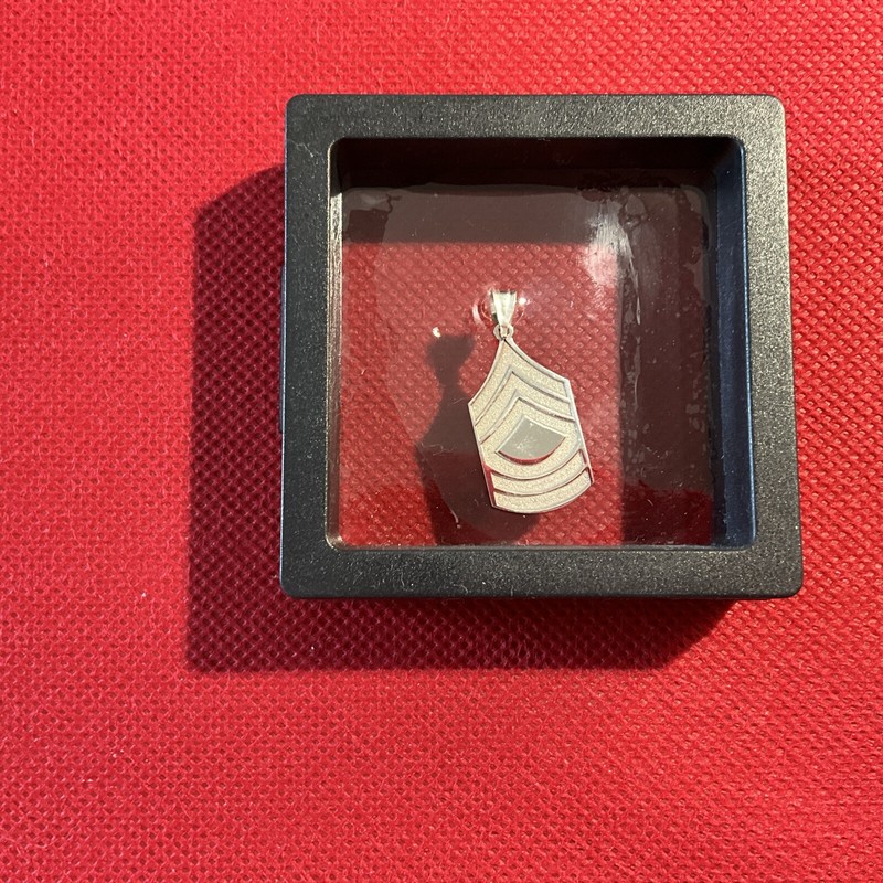 Silver .925 Army Master Sergeant Pendant Engraved