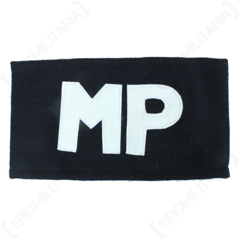 AMERICAN MP ARMBAND - Repro US Military Police Army Costume Uniform Black White