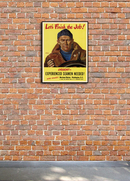 Merchant Marine Seamen Needed! 1944 Classic WW2 Poster - 18x24 gallery